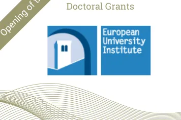 Opening of the call for proposals for the EUI Doctoral Grants - “European University Institute”