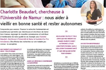 Visages de la recherche : Charlotte Beaudart, nous aider à vieillir en bonne santé