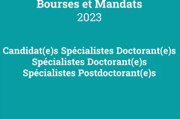 Résultats de l’appel Bourses et mandats 2023 – Candidat(e) spécialistes doctorant(e)s, spécialistes doctorant(e)s et spécialistes post-doctorant(e)s