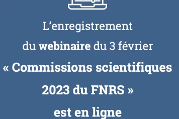 Webinaire du 3 février sur les Commissions scientifiques