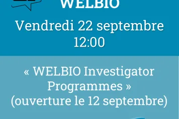 WEBINAIRE WELBIO, 22 septembre, 12:00