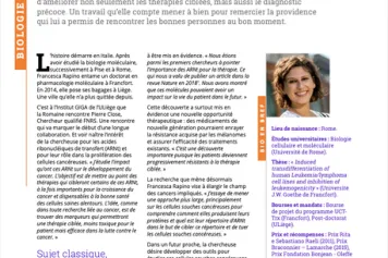 Félicitations à Francesca Rapino