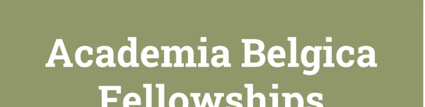 Call for applications - Academia Belgica Fellowships
