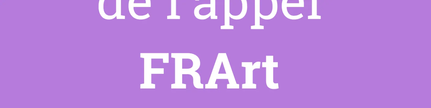 FRArt : Résultats des appels à propositions