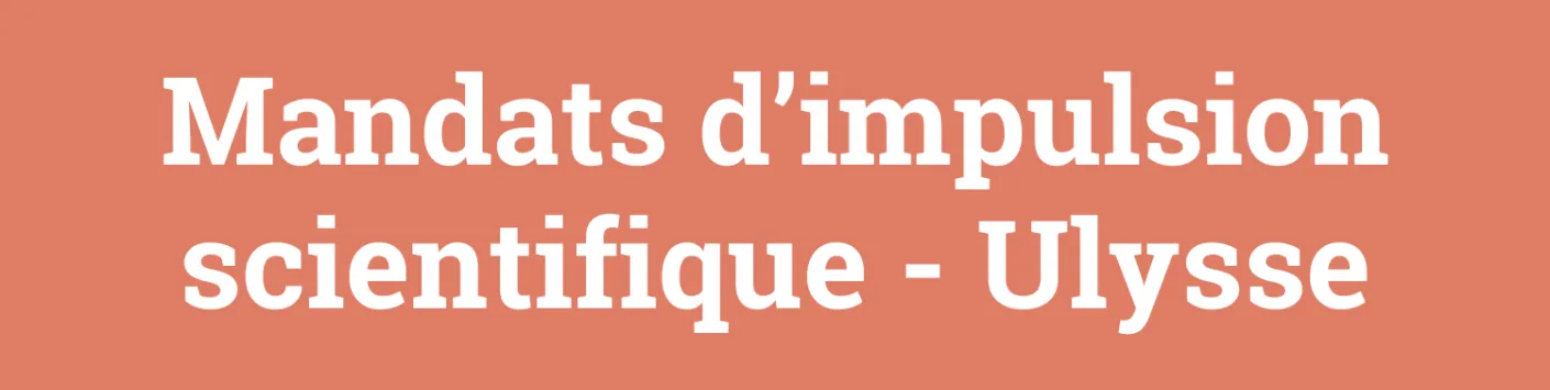 Mandats d'impulsion scientifique-Ulysse - Résultats de l'appel Bourses et Mandats 2024