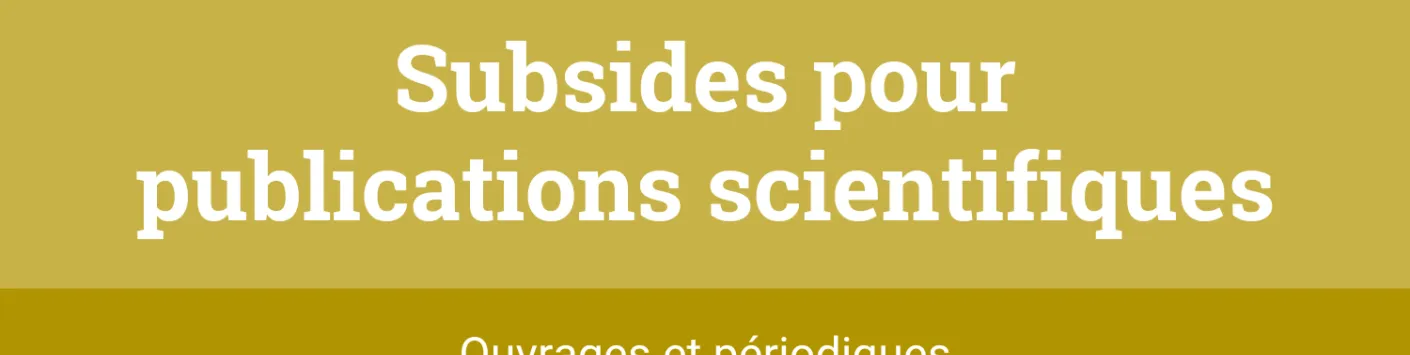Subsides pour publications scientifiques - Résultats de l'appel 2024
