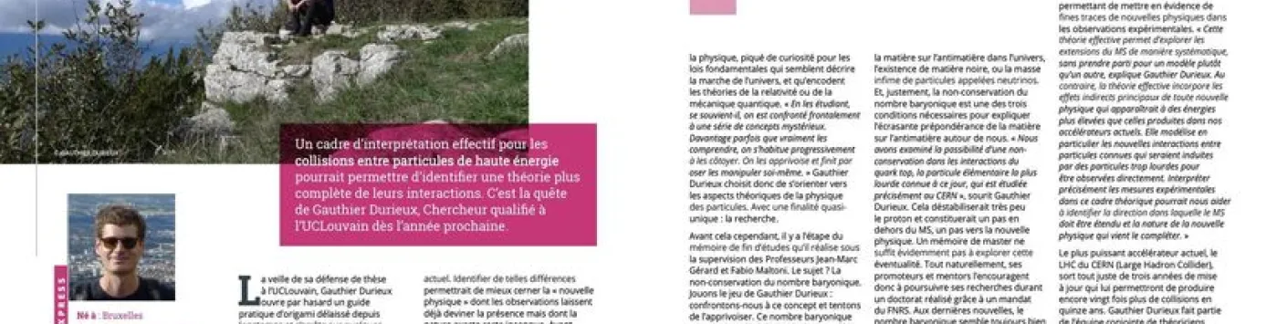 Félicitations à Gauthier Durieux, nouveau Chercheur qualifié FNRS de l'UCLouvain – Université catholique de Louvain